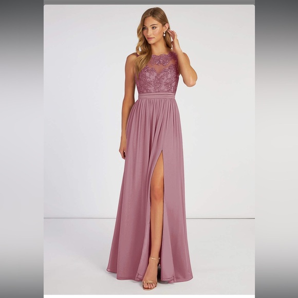 Azazie vintage mauve elly dress - Picture 1 of 3